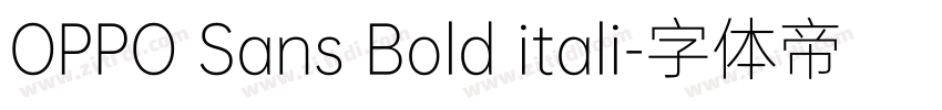 OPPO Sans Bold itali字体转换